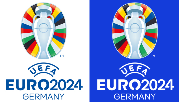 Helle und dunkle Variante des EM 2024-Logo